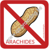 Pictogramme interdiction allergène arachides